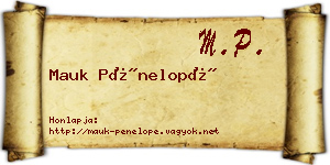 Mauk Pénelopé névjegykártya